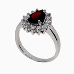 серебряное кольцо с полудрагоценными камнями 59090694